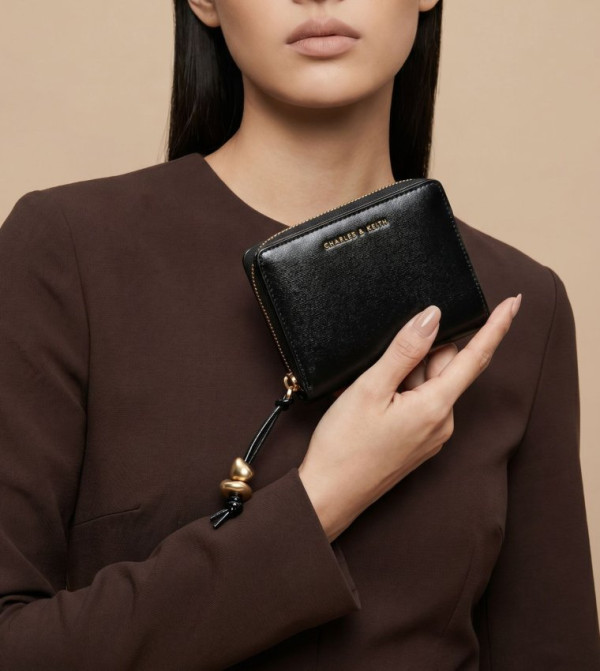 Charles & Keith Small Leather Goods - Black Wallets