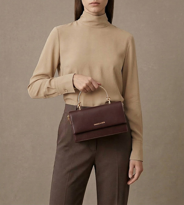Charles & Keith - Burgundy Handheld Bags