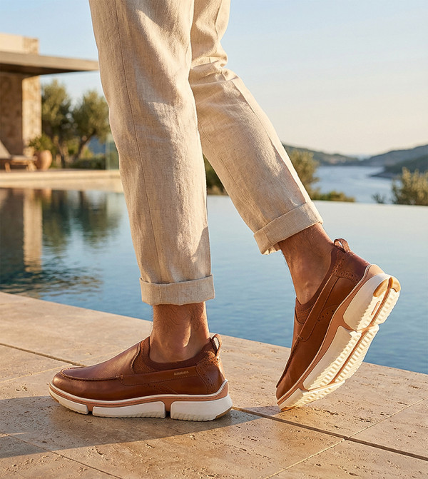 هاش بابيز  أحذية سهلة الارتداء - حنطي سهل الارتداء