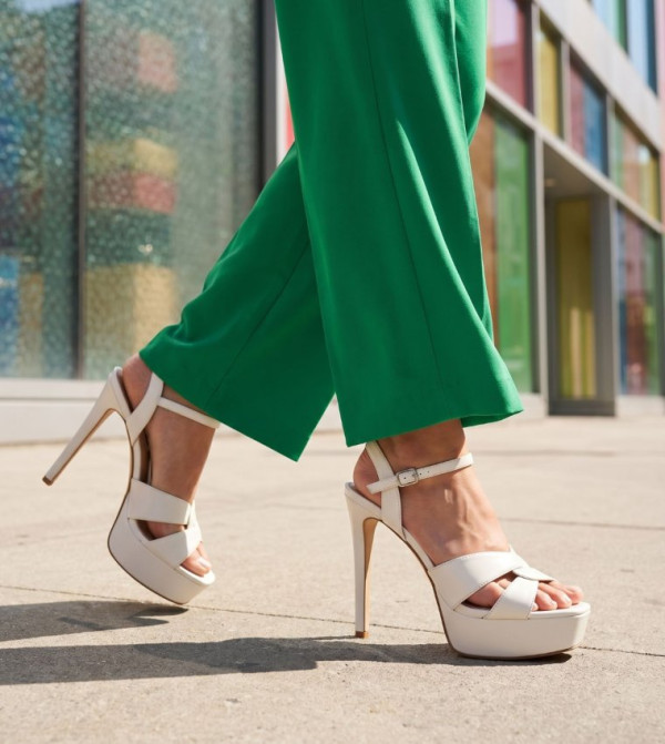 Steve Madden  Stilettos - White Platforms