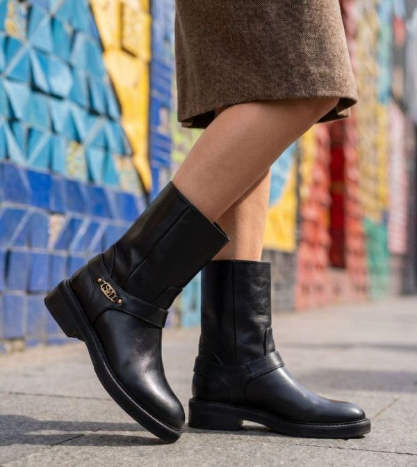 ستيف مادن  أبوات - أسود Ankle length Boots