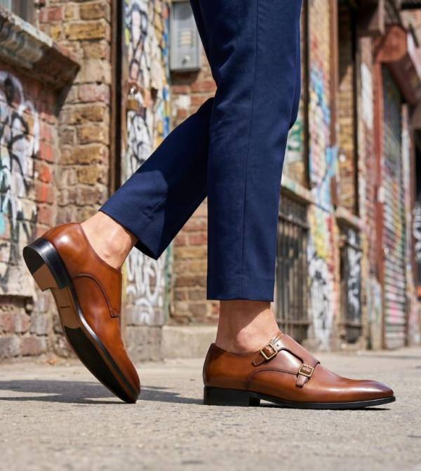 Steve Madden  Formal Shoes - Brown Monk Strap