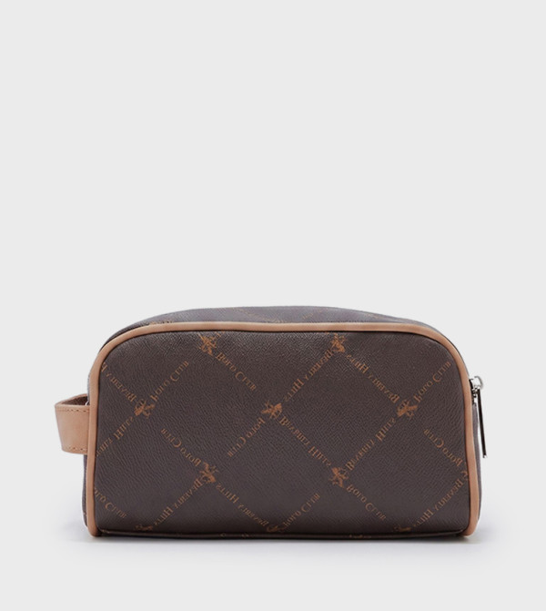 Beverly Hills Polo Club  Sleeves - Brown Toiletry bag