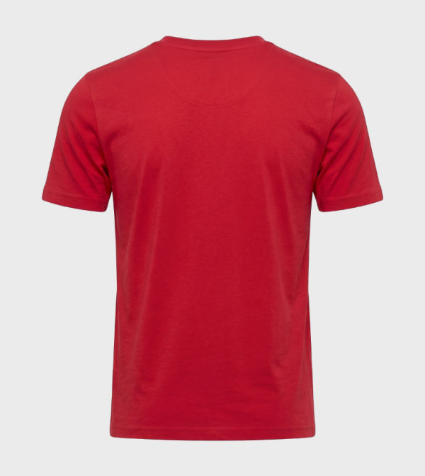 Beverly Hills Polo Club V-Neck T-Shirts - Red Casual T-Shirts