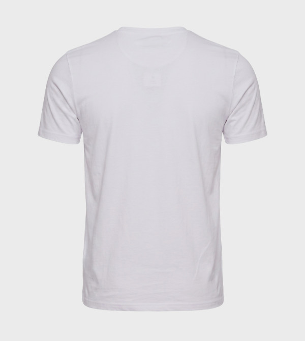 Beverly Hills Polo Club Round Neck T-Shirts - White Casual T-Shirts