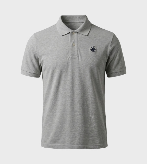 Beverly Hills Polo Club  Clothing - Grey Polo T-shirts