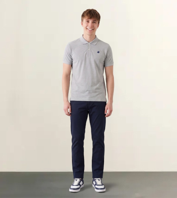 Beverly Hills Polo Club  Clothing - Grey Polo T-shirts