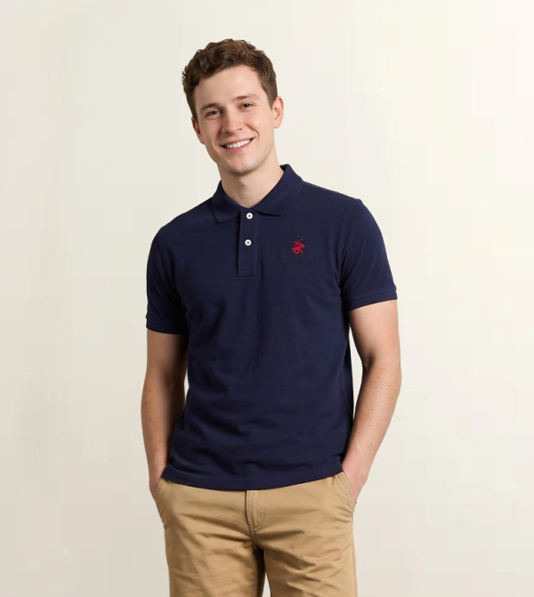 Beverly Hills Polo Club  Clothing - Blue Polo T-shirts