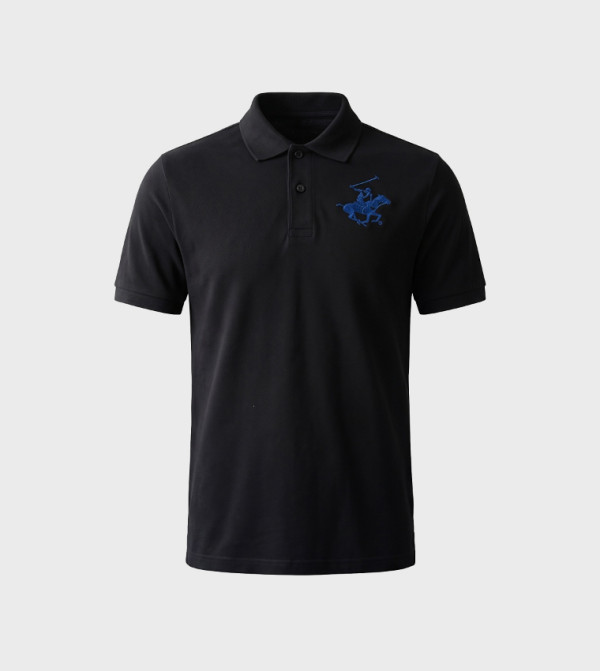 Beverly Hills Polo Club  T-Shirts - Black Polo T-shirts