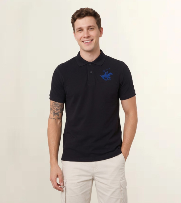 Beverly Hills Polo Club  T-Shirts - Black Polo T-shirts