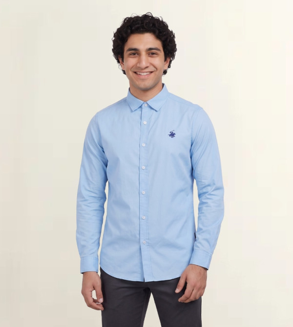 Beverly Hills Polo Club  Shirts - Blue Casual Shirts