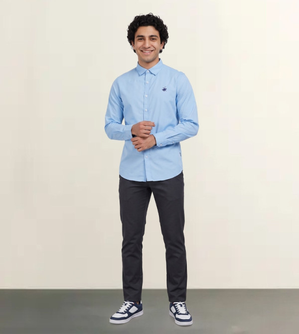 Beverly Hills Polo Club  Shirts - Blue Casual Shirts