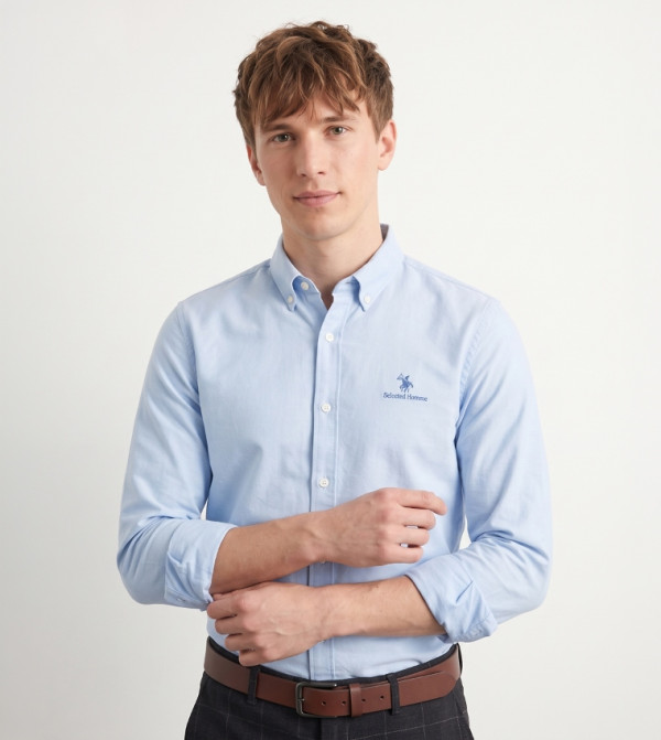 Beverly Hills Polo Club  Shirts - Blue Casual Shirt