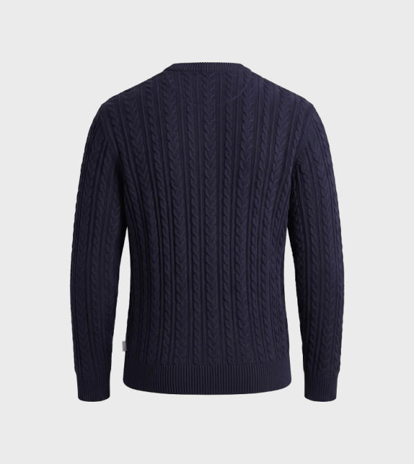 بيفرلي هيلز بولو كلوب  سترات بياقة دائرية - كحلي مزرق  Round Neck Sweaters