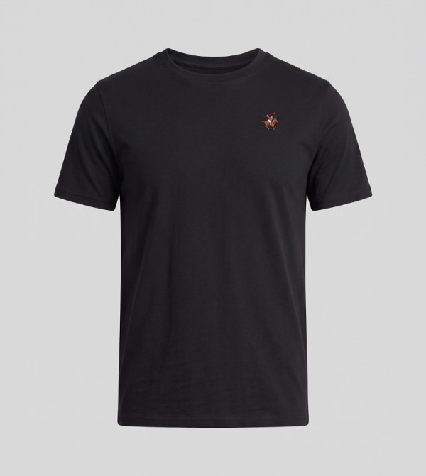 Beverly Hills Polo Club Round Neck T-Shirts - Black Sweatshirts