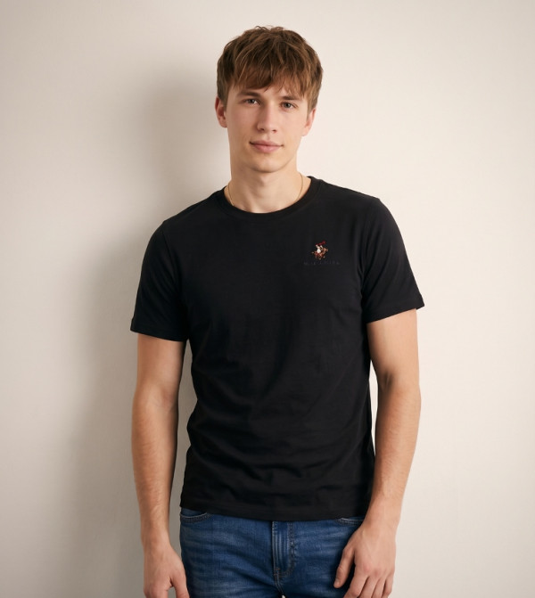 Beverly Hills Polo Club Round Neck T-Shirts - Black Sweatshirts
