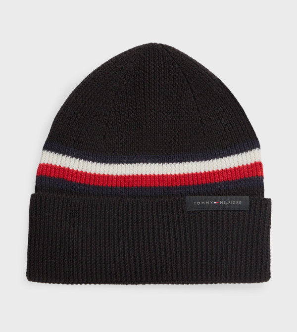 تومي هيلفيغر  قبعات بيني - أسود Beanies
