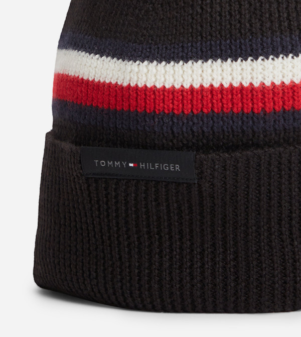 تومي هيلفيغر  قبعات بيني - أسود Beanies