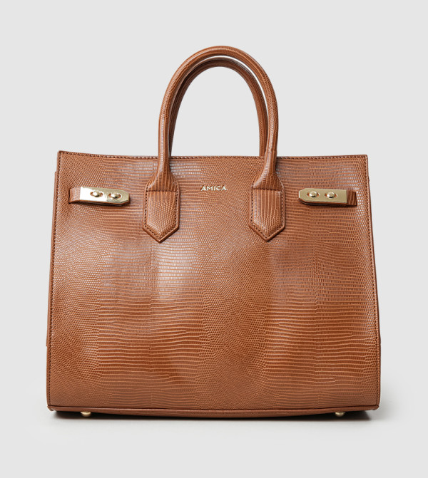أميكا أميكا - حنطي Satchel Bag
