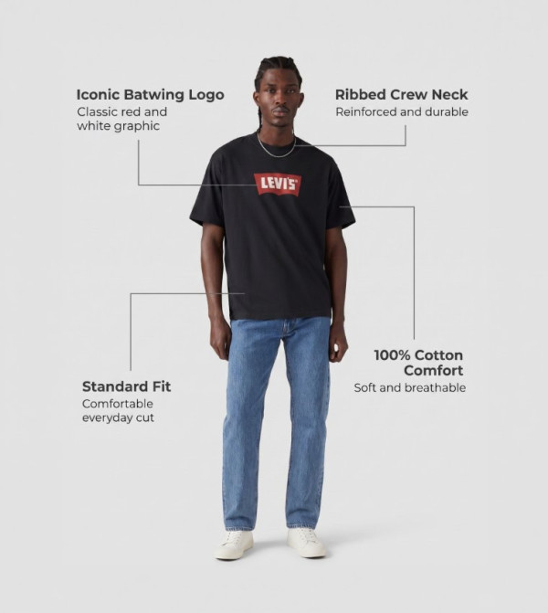 ليفايز ليفايز - أسود Round Neck T-Shirts