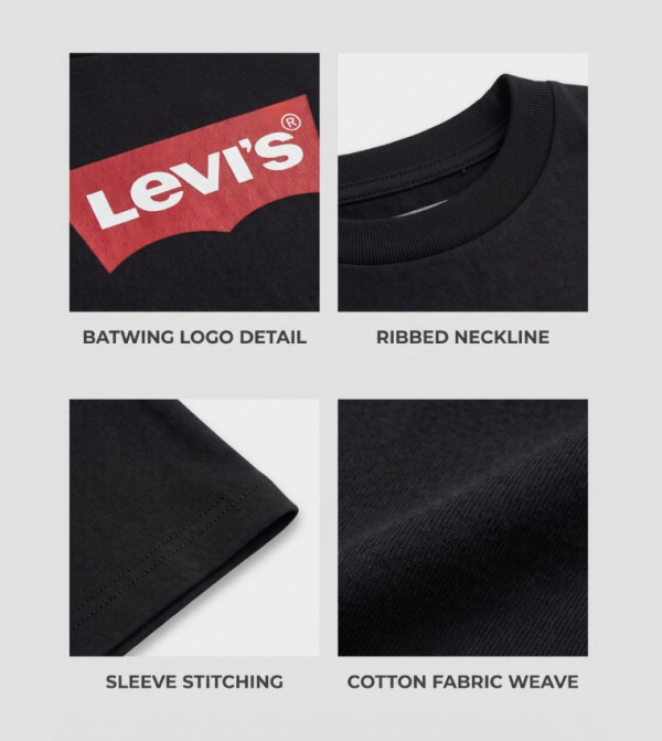 ليفايز ليفايز - أسود Round Neck T-Shirts