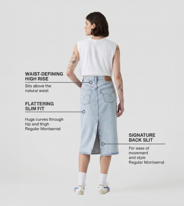Levi's  Midi Skirts - Blue Midi Skirts