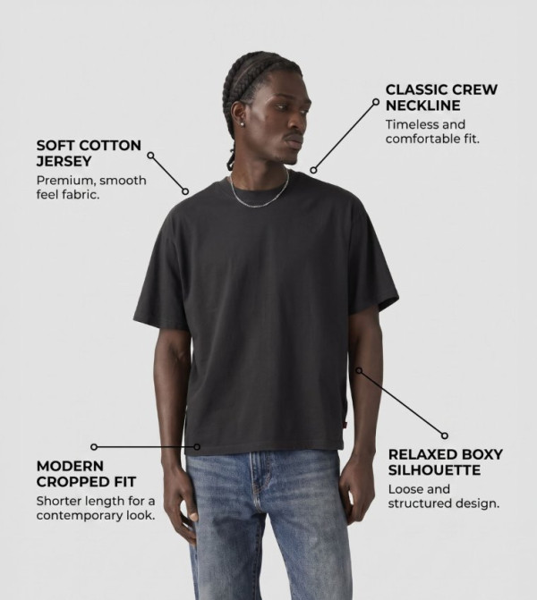 ليفايز ليفايز - أسود Round Neck T-Shirts