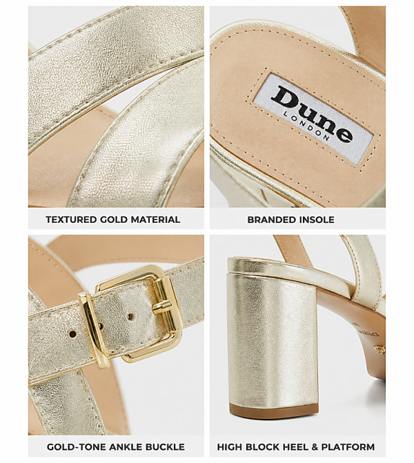 Dune London  Heels - Gold Heels