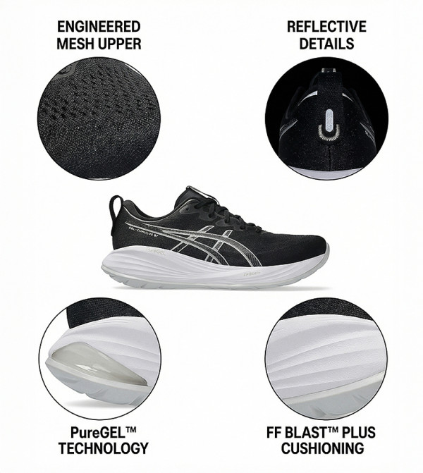 Asics Running Shoes - Black Running Shoes
