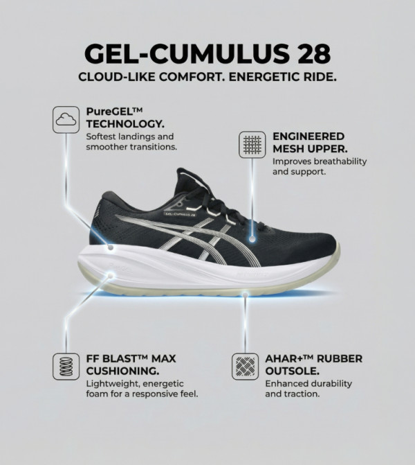 Asics  Running Shoes - Black Running Shoes