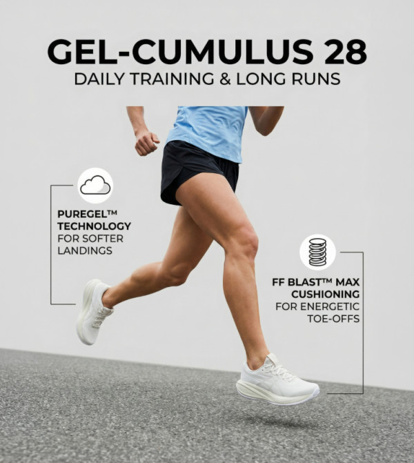 Asics Sports Shoes - Beige Running Shoes