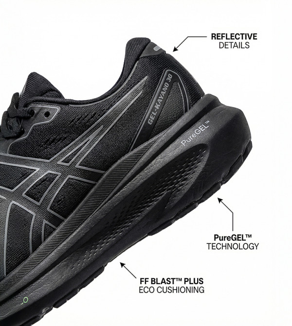 اسيكس الرياضة   - أسود أحذية الجري