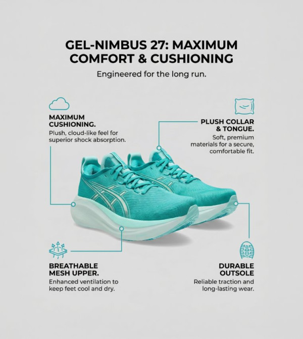 Asics  - Green Running Shoes