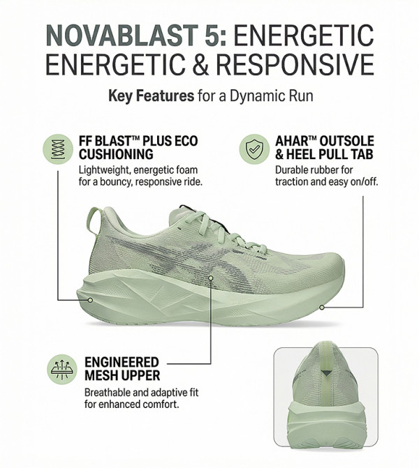 Asics Shoes - Green Running Shoes