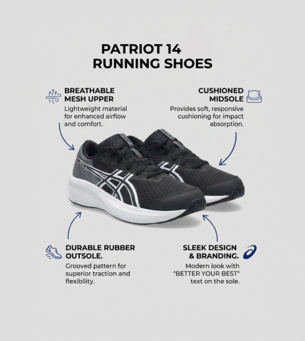 Asics  Sports Shoes - Black Running & Training