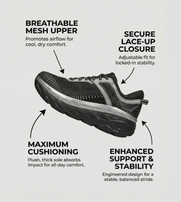 Hoka Hoka - BLACK Running Shoes