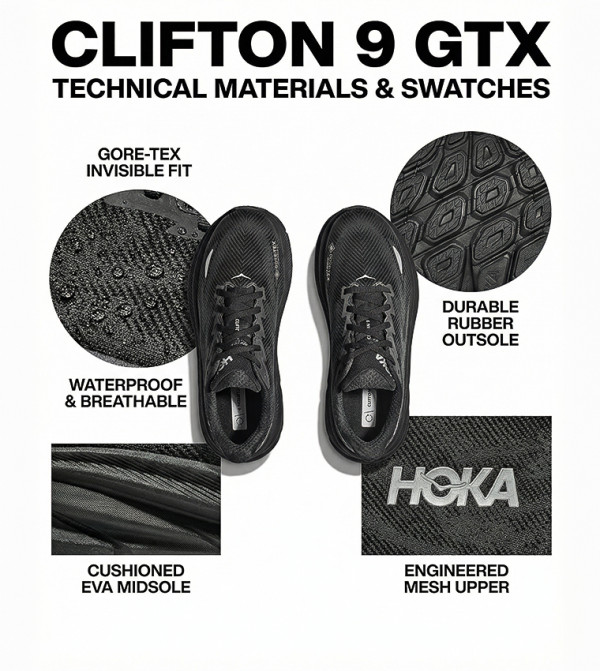 Hoka Sportswear - Black Running Shoes