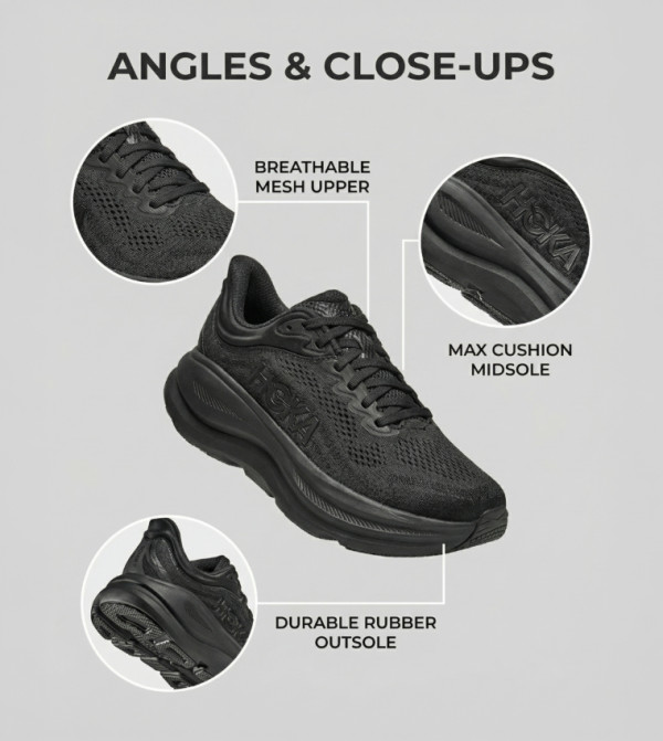 Hoka - Black Running Shoes