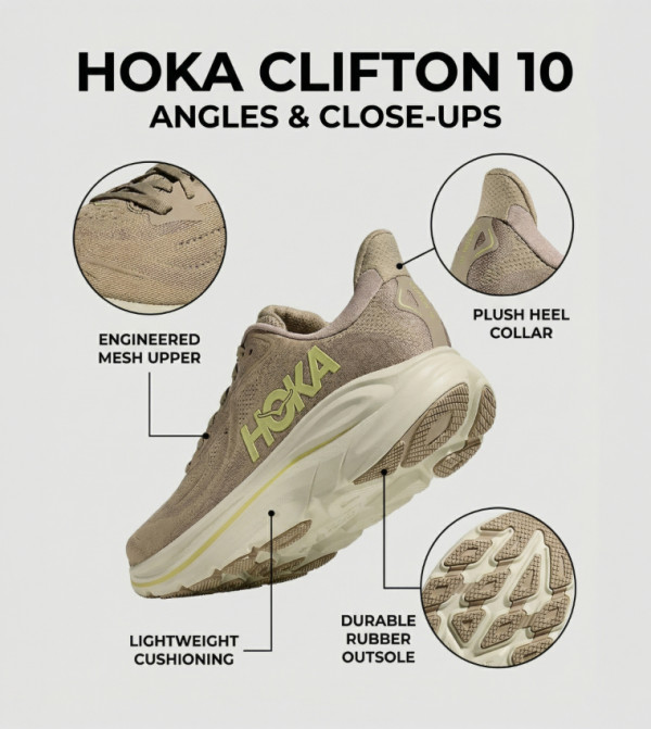 Hoka Hoka - Taupe Running Shoes