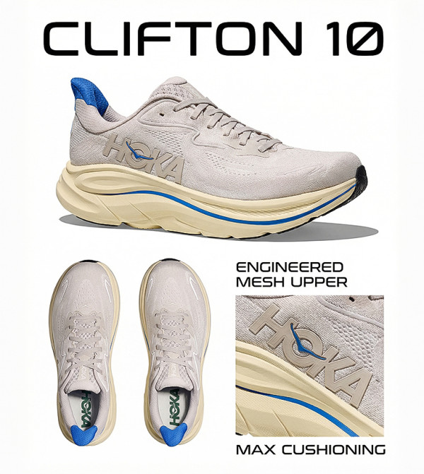 Hoka  - Beige Running Shoes