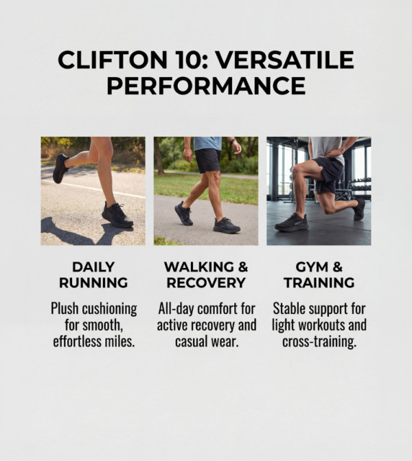 هوكا هوكا - أسود أحذية الجري