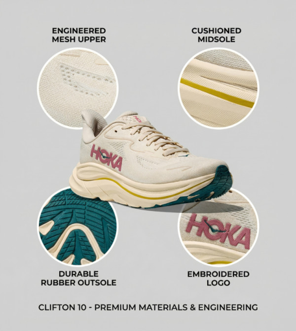 Hoka  Running Shoes - Cream Running Shoes