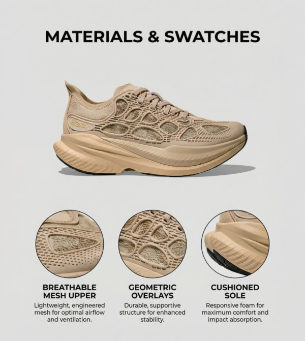 Hoka  - Beige Running Shoes