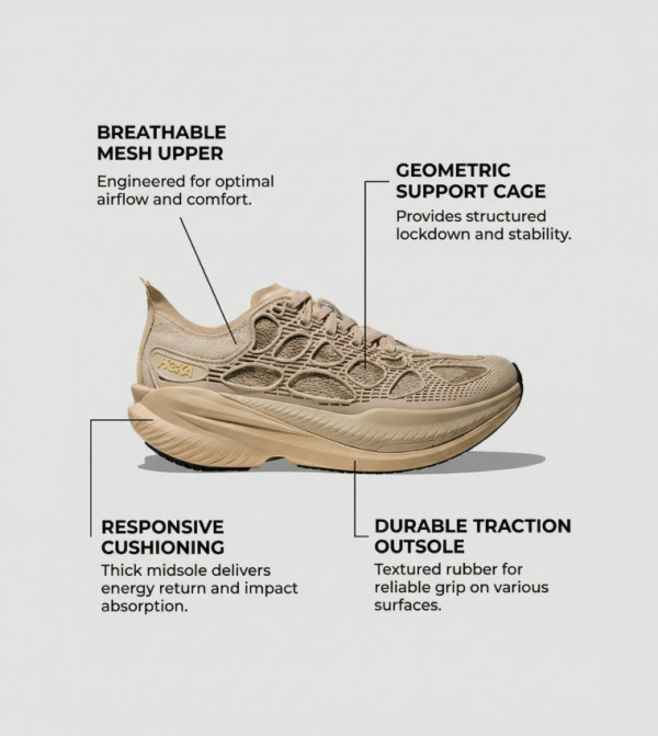 Hoka  - Beige Running Shoes