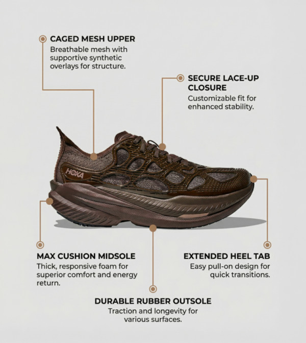 Hoka  - Brown Running Shoes