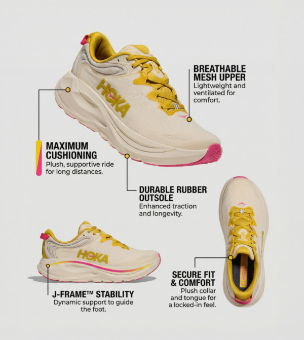 Hoka - Cream Running Shoes