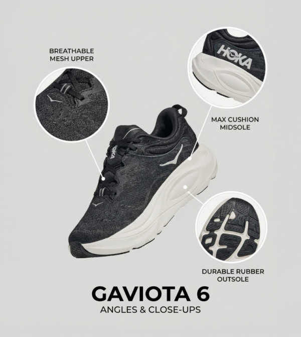 Hoka  Sports Shoes - BLACK Running Shoes
