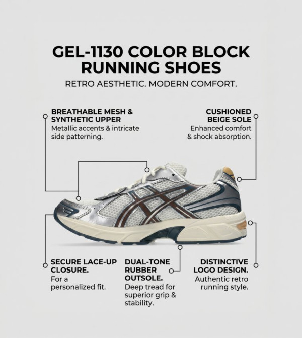 Asics  Sports Shoes - Beige Running Shoes