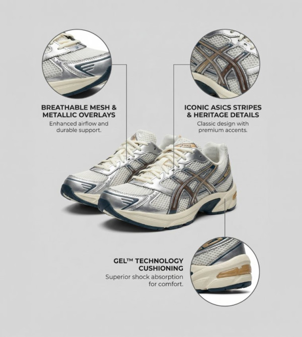 Asics  Sports Shoes - Beige Running Shoes