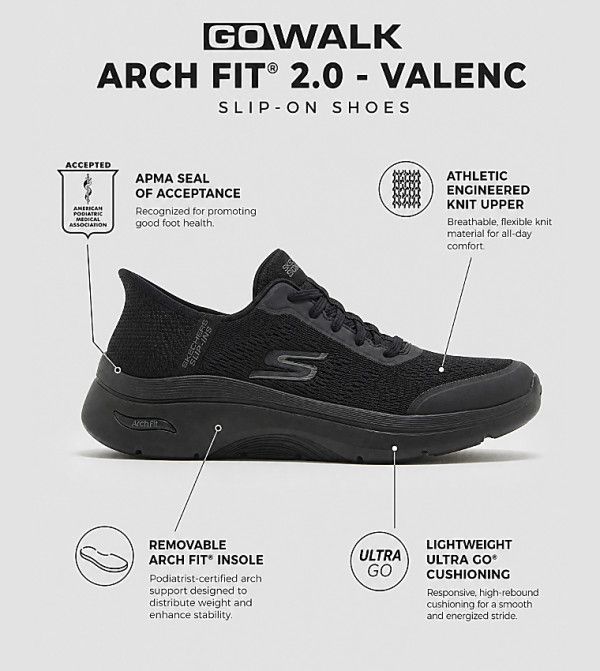 Skechers Sportswear - Black Walking Shoes